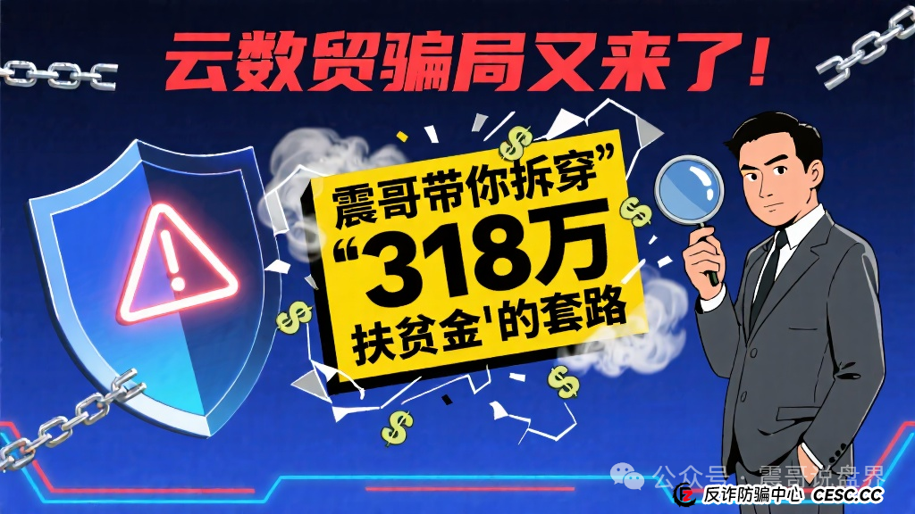 云数贸骗局又来了！震哥带你拆穿＂318万扶贫金＂的套路