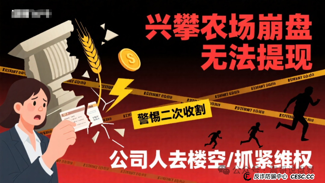 兴攀农场崩盘无法提现，警惕二次收割，公司人去楼空，抓紧维权