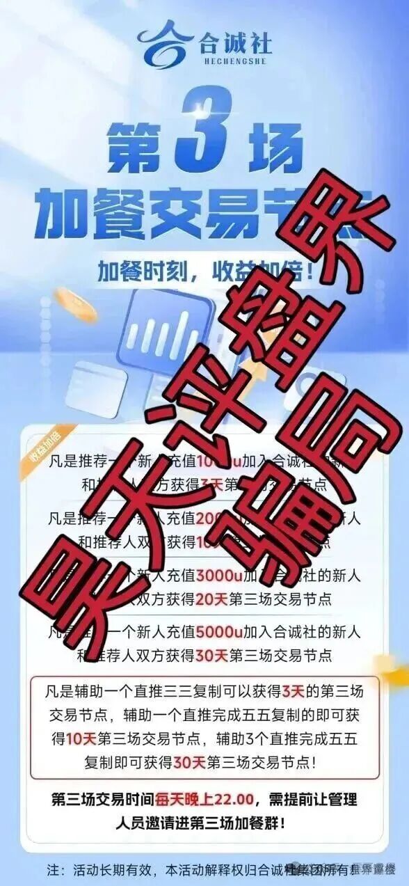 合诚社又一个跟单类资金盘骗局，妥妥的资金盘骗局，高度预警，看到的一定要远离！(2)