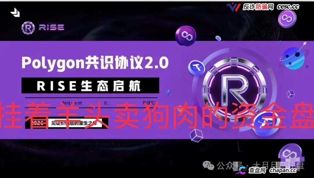 【预警】RISE打着polygon官方共识协议诈骗，其实就是拉布布仿盘，崩盘进入倒计时(4)